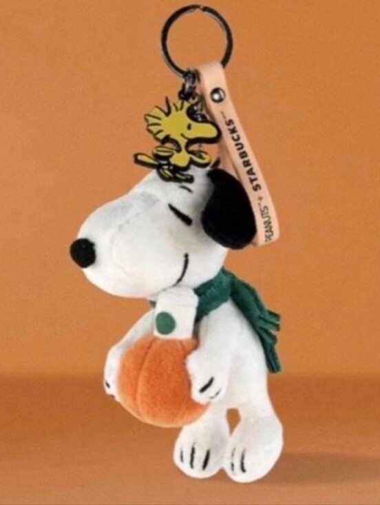 Starbucks Other - Starbucks Snoopy Plush Keychain - White, Black, Green, Orange, Yellow